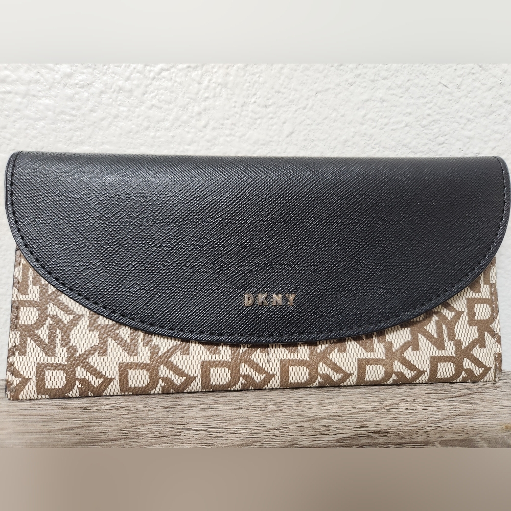 DKNY Black and Brown Clutch